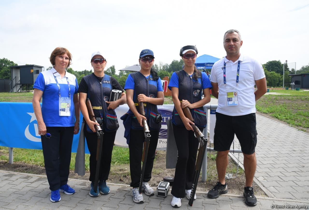 Женская сборная Азербайджана по стрельбе выступила в квалификации на III Европейских играх (ФОТО)