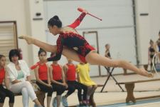 Azerbaijani minister of youth & sports attends training of rhythmic gymnastics team (PHOTO)