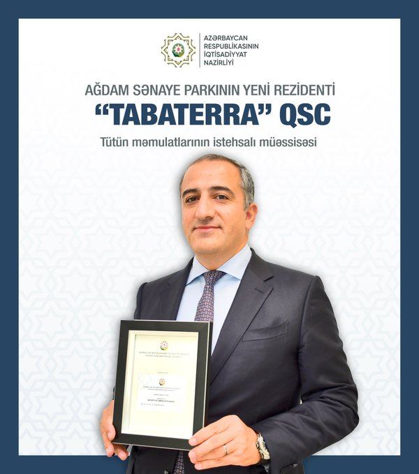 Another company receives status of resident of Azerbaijan's Aghdam Industrial Park