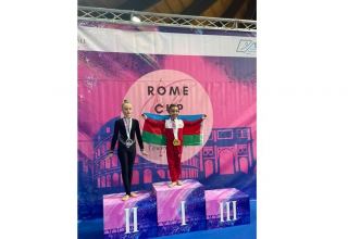 Азербайджанские гимнастки завоевали "золото" на международном турнире в Риме (ФОТО)