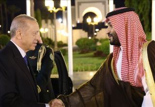 Эрдоган провел встречу с наследным принцем Саудовской Аравии