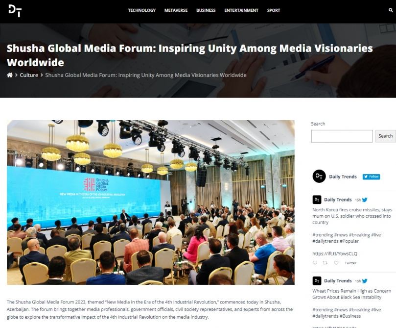 Мировые СМИ проявляют особый интерес к выступлению Президента Ильхама Алиева на Шушинском глобальном медиафоруме (ФОТО)