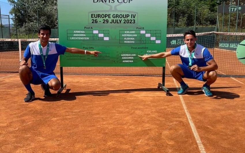 Azerbaijani tennis players beat their Armenian rivals