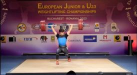 Азербайджанский тяжелоатлет взял "серебро" на европейском первенстве