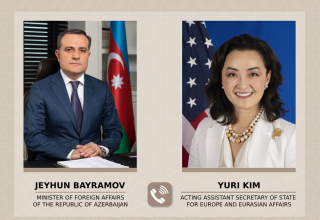 Azerbaijani FM holds phone talk with acting US Assistant Secretary of State