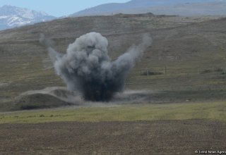 Mine blows up tractor in Azerbaijan's Shusha