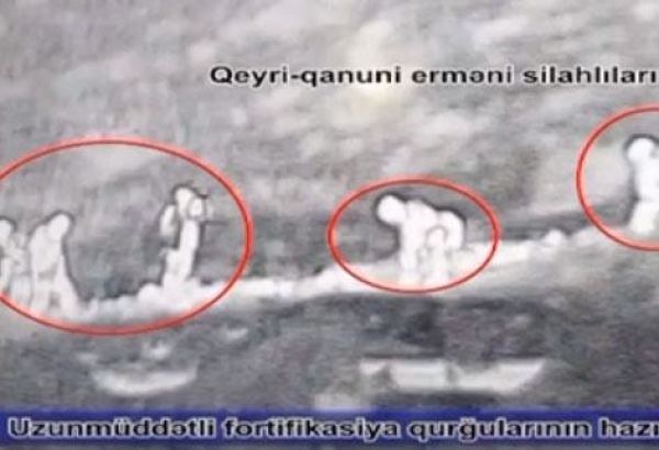 Armenian armed separatist groups digging trenches in Azerbaijan's Karabakh (VIDEO)