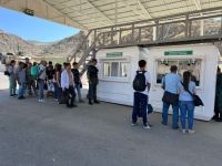 Armenian residents of Azerbaijan's Karabakh once again cross Lachin checkpoint