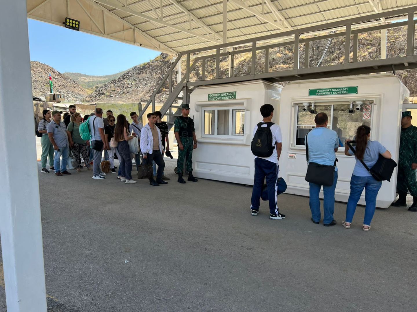 Armenian residents of Azerbaijan's Karabakh once again cross Lachin checkpoint