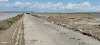 Селевые потоки вывели из строя участок дороги в Самухском районе (ФОТО)
