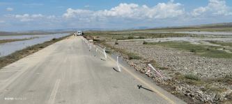 Селевые потоки вывели из строя участок дороги в Самухском районе (ФОТО)