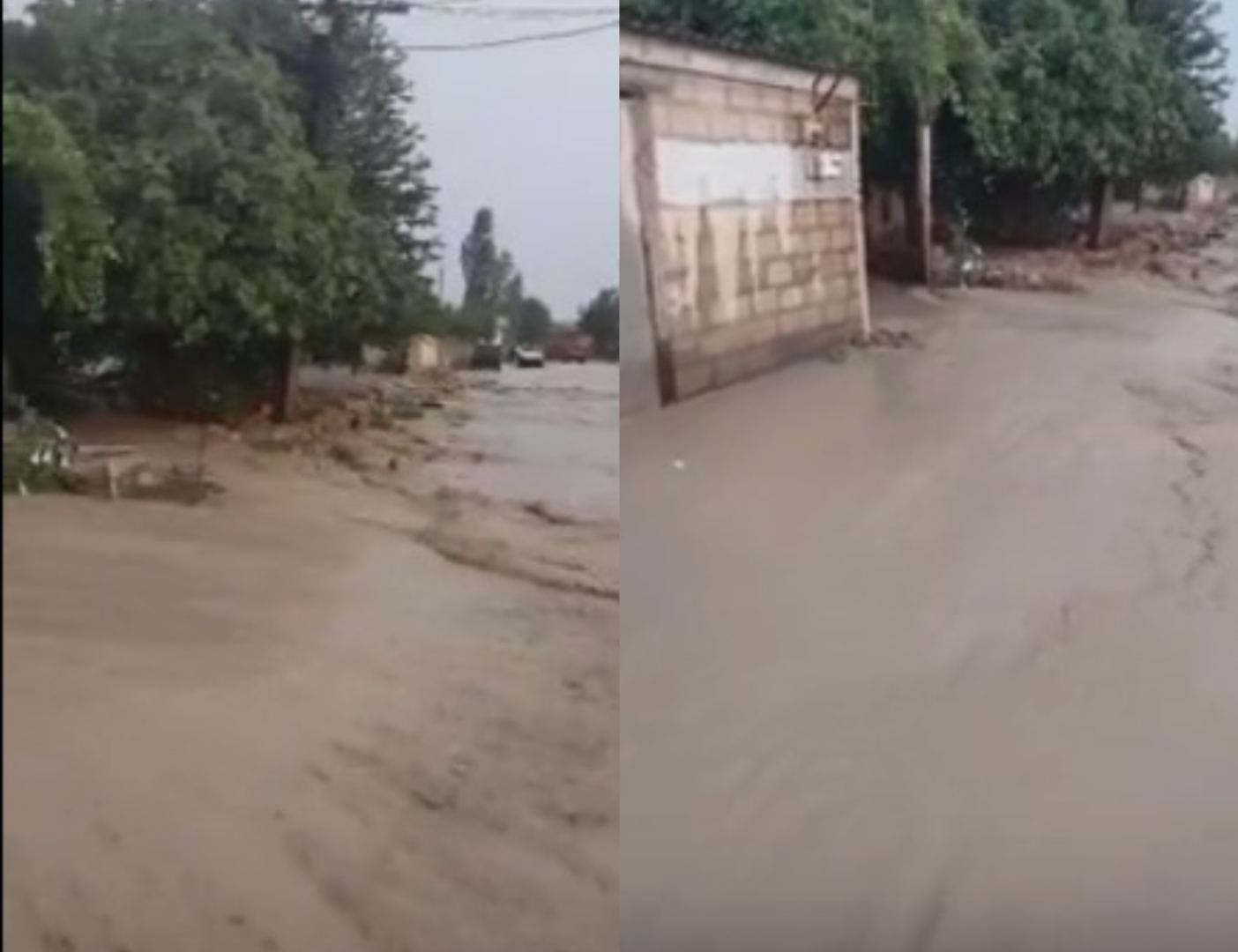 В Шеки в результате ливней затопило два села (ВИДЕО)