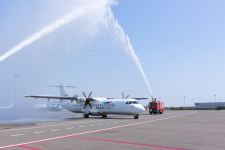 Международный аэропорт Гейдар Алиев принял первый рейс Georgian Wings (ФОТО)