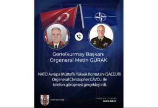 Türkiyə Baş Qərargah rəisi NATO generalı ilə telefonla danışıb