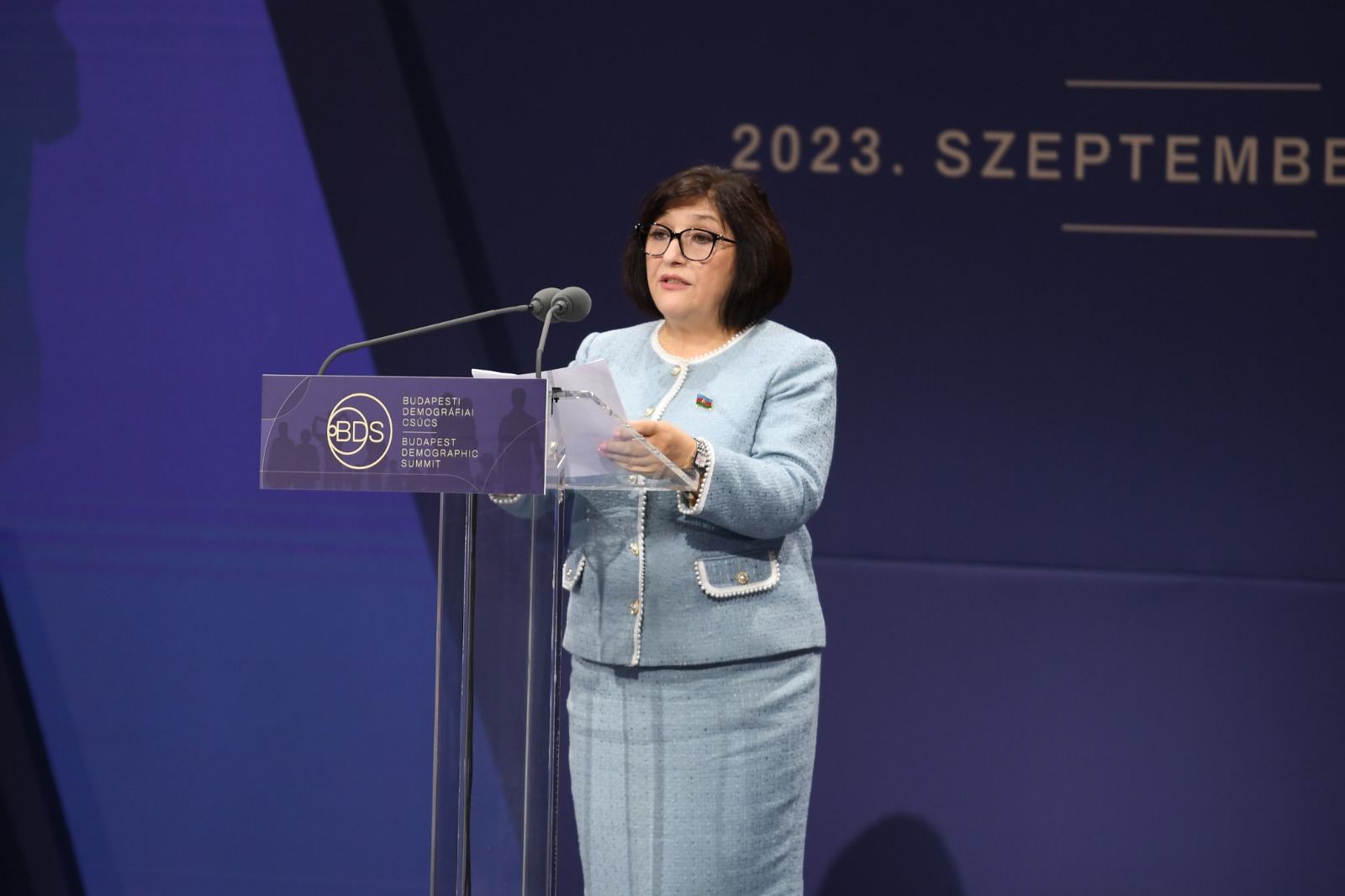 Сахиба Гафарова рассказала о Ходжалинском геноциде на Будапештском демографическом саммите (ФОТО)