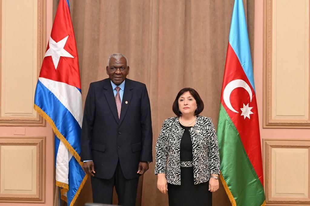 Azerbaijani Parliament speaker meets chairman of National Assembly of People's Power of Cuba (PHOTO)