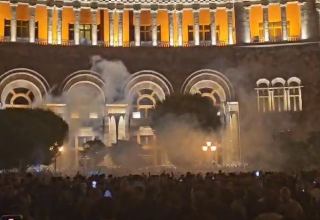 Полиция применила светошумовые гранаты во время акции протеста в Ереване (ВИДЕО)