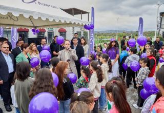 Schoolchildren in Agali village start the New Academic Year with Azercell! (PHOTO)
