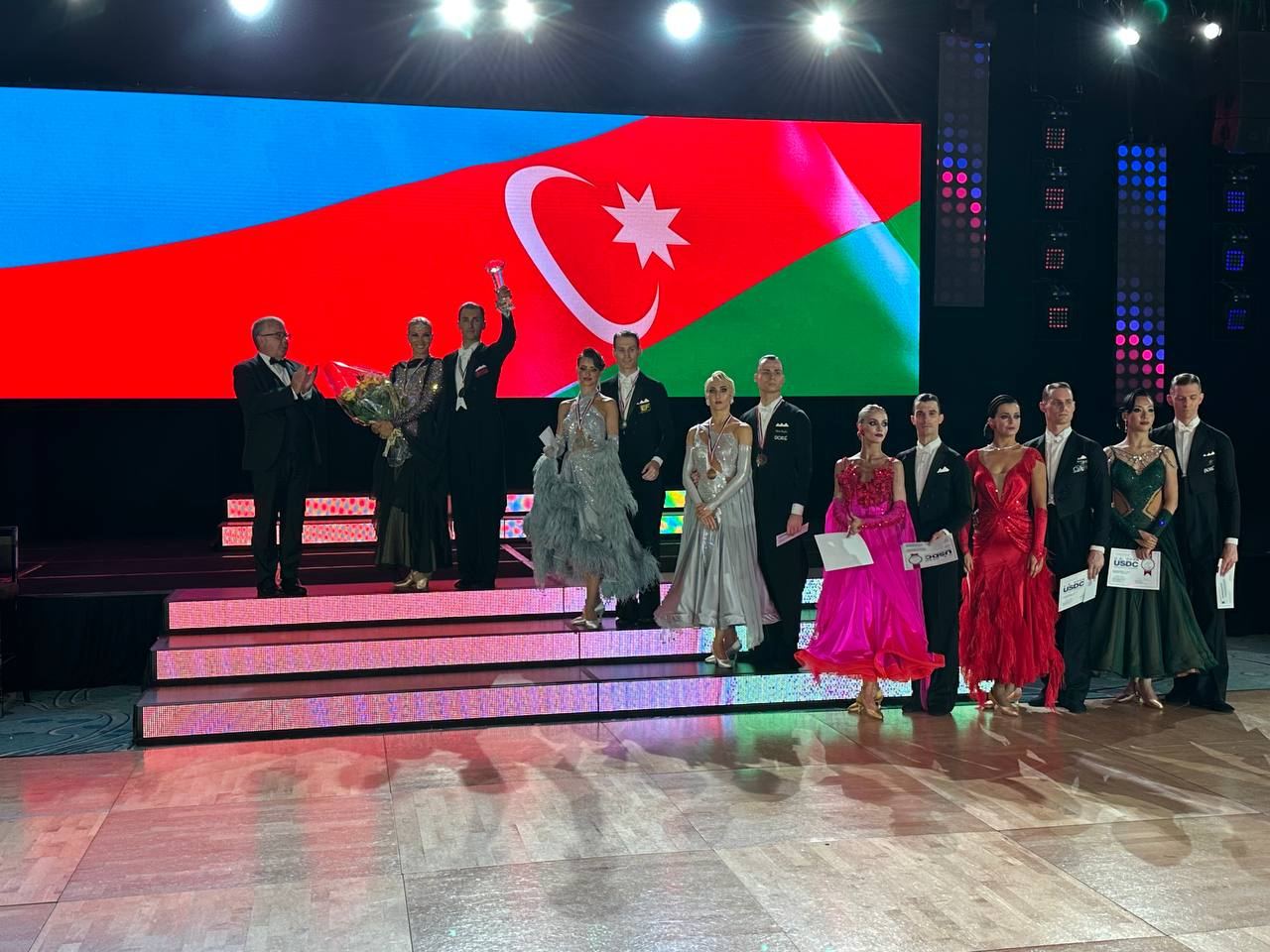 Азербайджанские танцоры стали победителями открытого чемпионата США по бальным танцам