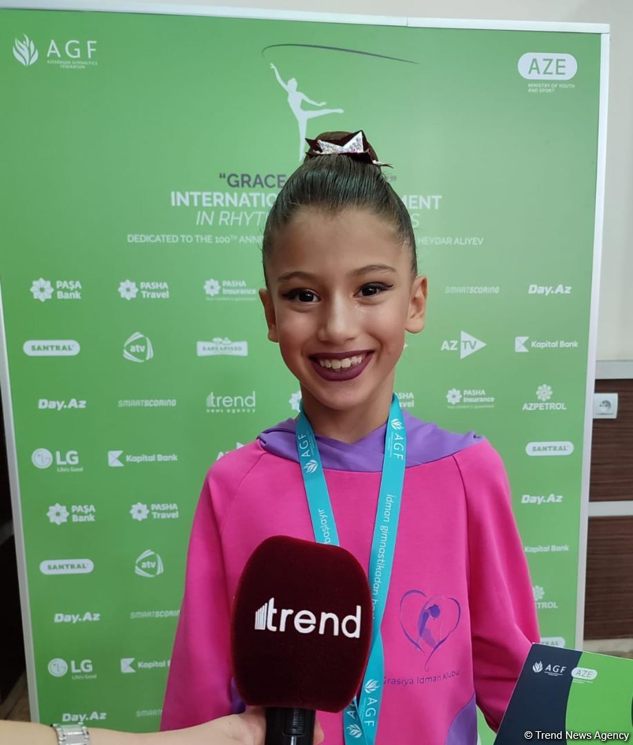 Стать призером Международного турнира по художественной гимнастике "Grace of Nature" очень почетно – юная азербайджанская спортсменка