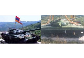 Şuşanın girişinə qoyulan tank götürüldü (FOTO)