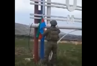 Azerbaijani flag raised in Aghdara (VIDEO)