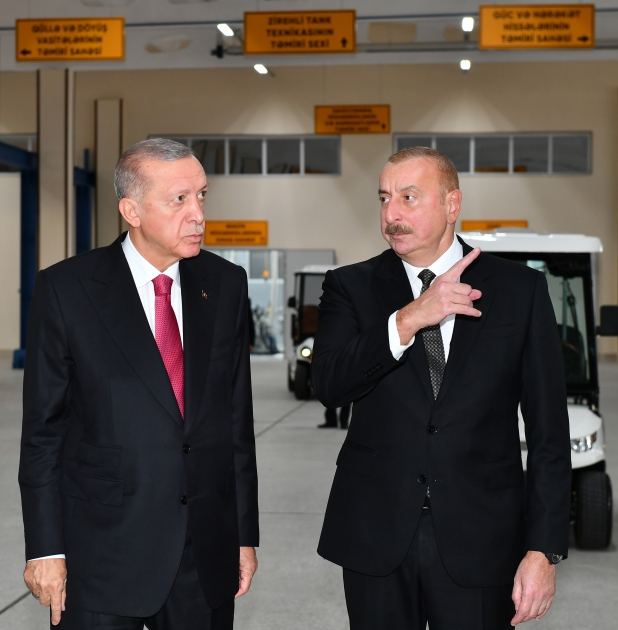 Президент Ильхам Алиев и Президент Реджеп Тайип Эрдоган приняли участие в открытии Нахчыванского восстановительно-промышленного военного комплекса (ФОТО)