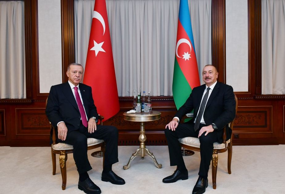 One-on-one meeting between President Ilham Aliyev, President Erdogan held in Nakhchivan (VIDEO)