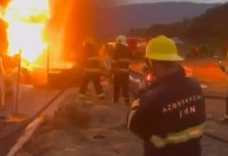 Азербайджанские пожарные потушили пожар в Ханкенди (ФОТО/ВИДЕО)