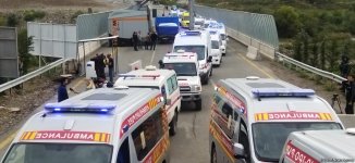 Из Горуса в направлении Ханкенди проехали машины скорой помощи в сопровождении МККК (ФОТО)
