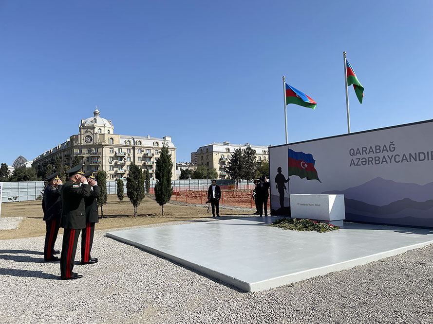 Руководство минобороны Азербайджана посетило строящийся Парк Победы (ФОТО/ВИДЕО)