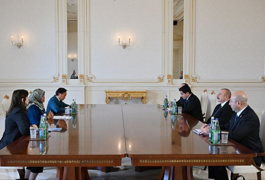 Президент Ильхам Алиев принял исполнительного директора Программы ООН по населенным пунктам (ВИДЕО)