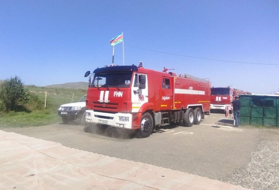 Azerbaijan's Ministry of Emergency Situations sends another special vehicles to Karabakh