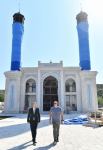 President Ilham Aliyev gets acquainted with work done in Zangilan city Mosque built by Heydar Aliyev Foundation (PHOTO/VIDEO)