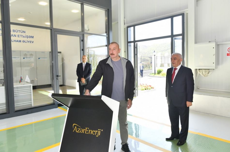 Президент Ильхам Алиев принял участие в открытии гидроэлектростанции «Джахангирбейли» ОАО «АзерЭнержи» (ВИДЕО/ФОТО)
