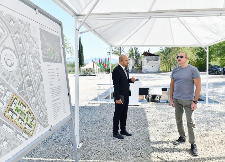 President Ilham Aliyev lays foundation stone for fourth residential complex in Zangilan (PHOTO/VIDEO)