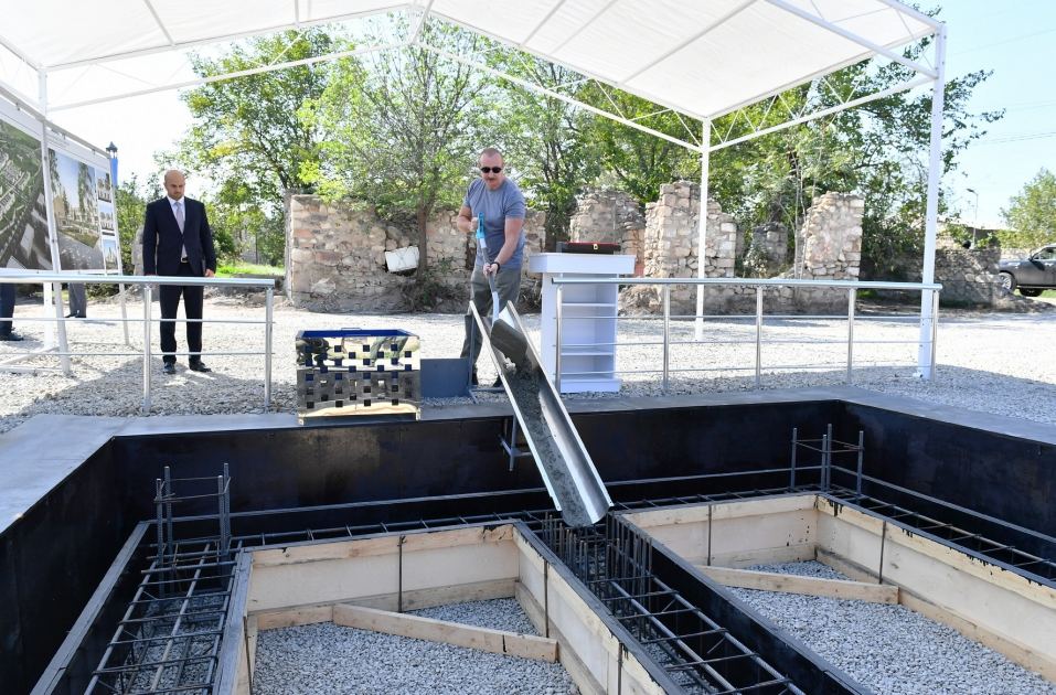 President Ilham Aliyev lays foundation stone for second residential complex in Zangilan (PHOTO/VIDEO)