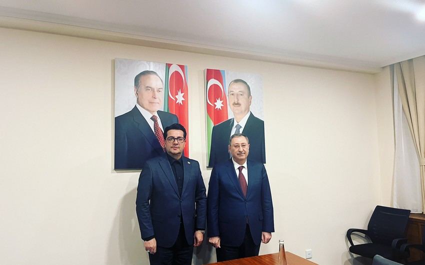 Azerbaijani president's rep, Iranian ambassador discuss bilateral relations