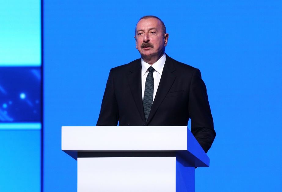 Prezident İlham Əliyev: Azərbaycan etibarlı təchizatçı olaraq beynəlxalq bazarlara enerji nəql edir