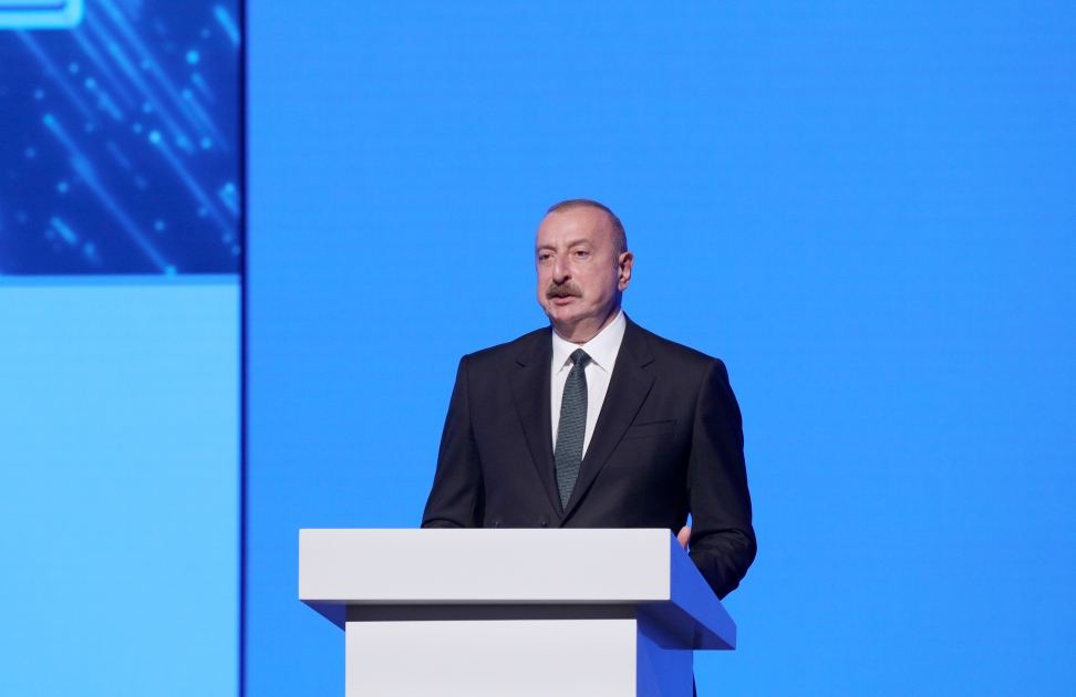 President Ilham Aliyev, First Lady Mehriban Aliyeva attend opening ceremony of 74th International Astronautical Congress (PHOTO/VIDEO)