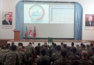 В баку проводятся совместные командно-штабные учения военнослужащих Азербайджана, Турции и Грузии
