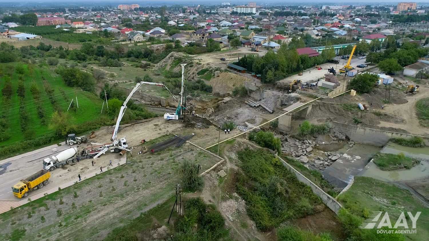 Начато строительство нового моста через Гудиалчай (ФОТО)
