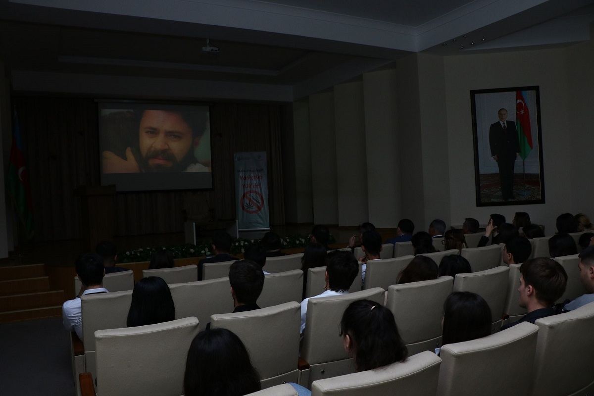 AzMİU-da film təqdimatı keçirilib - “Məhv olmuş ömür. Narkotikə YOX de!” (FOTO)