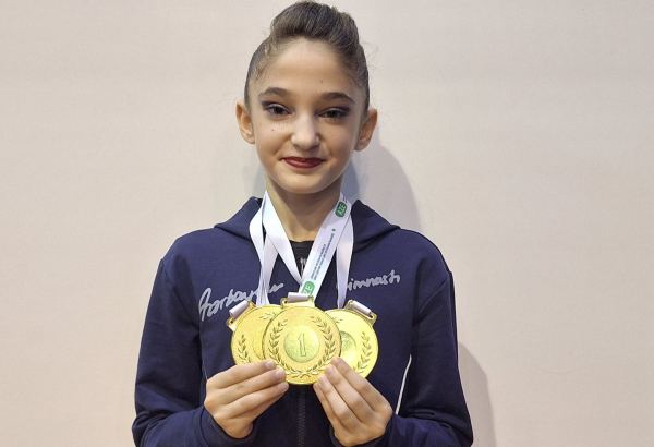 Three gold medals - good result - winner of Baku Rhythmic Gymnastics Championship