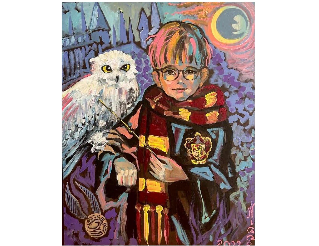 "Тариэль - маленький Гарри Поттер" – картина Нигяр Нариманбековой будет представлена в престижном арт-проекте во Франции