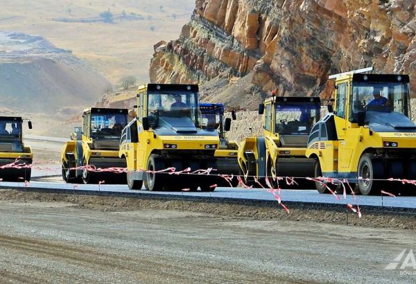 Azerbaijan updates Shukurbayli-Jabrayil-Hadrut highway construction (PHOTO/VIDEO)