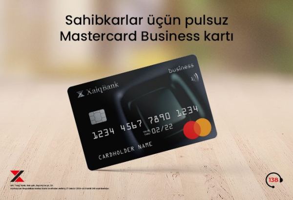 "Xalq Bank"dan sahibkarlara Mastercard Business kartı hədiyyə!