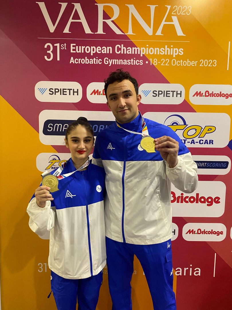 Азербайджанские гимнасты завоевали два "золота" на чемпионате Европы в Болгарии (ФОТО)