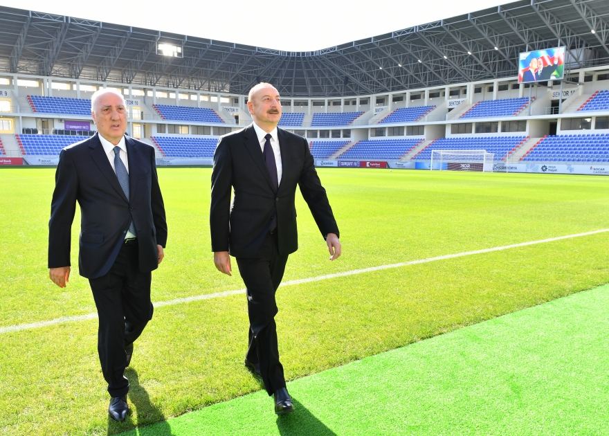 Президент Ильхам Алиев ознакомился с условиями, созданными на Сумгайытском городском стадионе имени Мехти Гусейнзаде (ФОТО/ВИДЕО)
