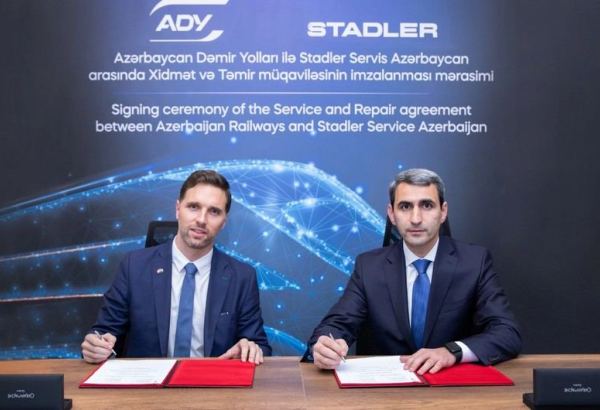 ЗАО "Азербайджанские железные дороги" подписало соглашение с компанией "Stadler" (ФОТО)
